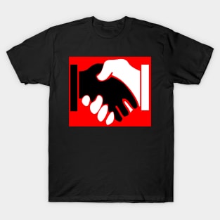 Shake hands, black and white. T-Shirt